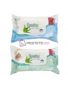 Мокри кърпи с капак Bonita Baby Aloe Vera 120 бр
